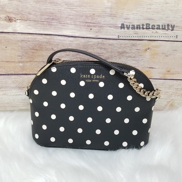 Kate Spade Small Dome Crossbody Cabana dot Black - Picture 4 of 16